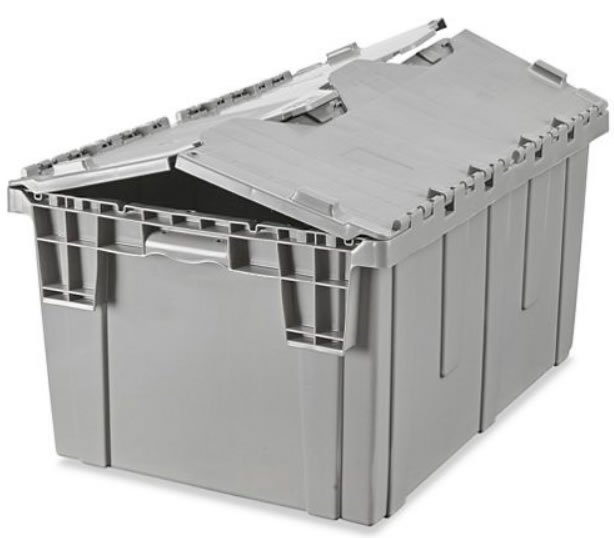 Consider plastic storage bins instead of cardboard boxes for your move.